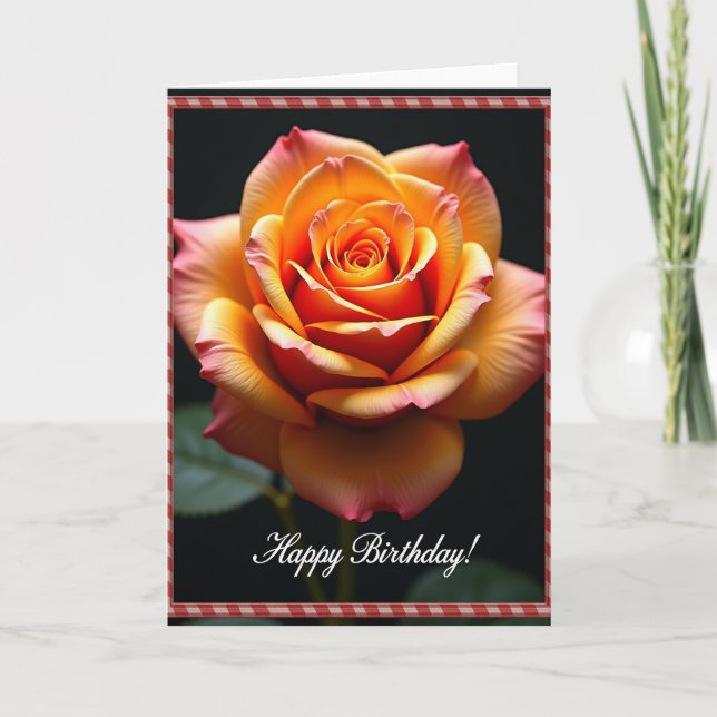 Rose Birthday Art Card (Front)