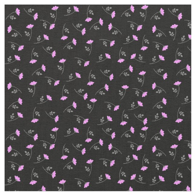 Rose (black) fabric (Close Up)