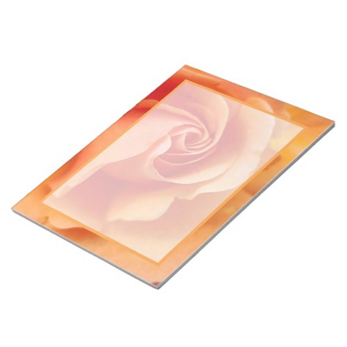 Rose Blossom  Apricot Peach  Close_Up Photo Notepad