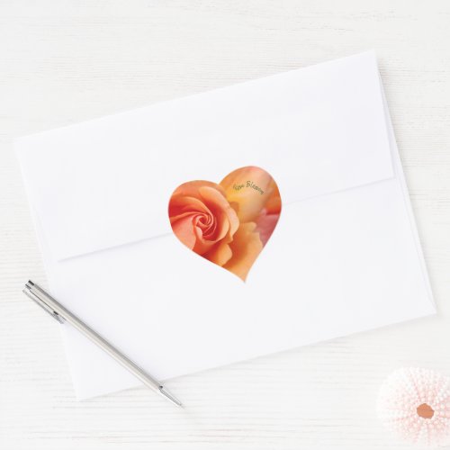 Rose Blossom  Apricot Peach  Envelope Seals