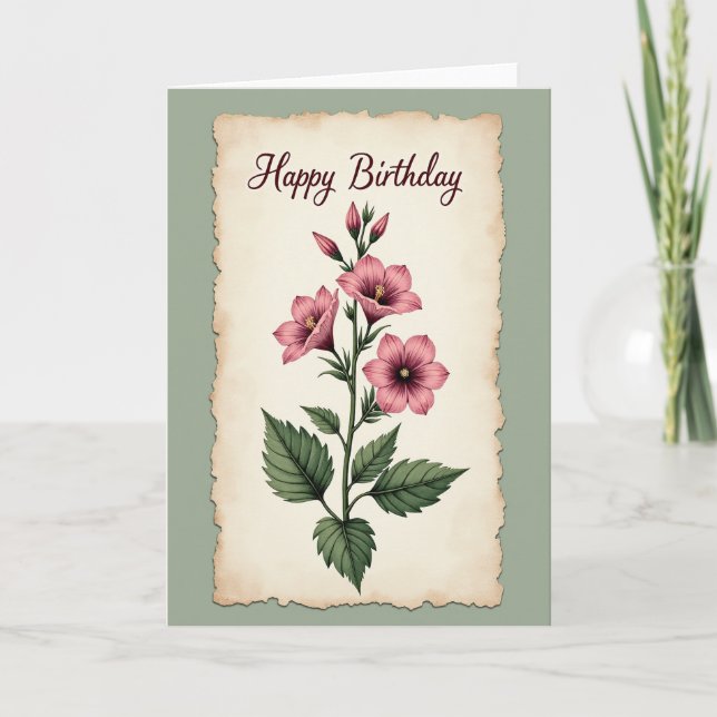 Rose Blossom Birthday Card (Front)