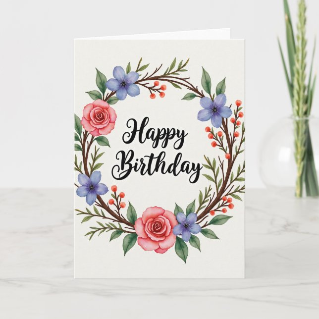 Rose Blossom Celebration Card (Front)