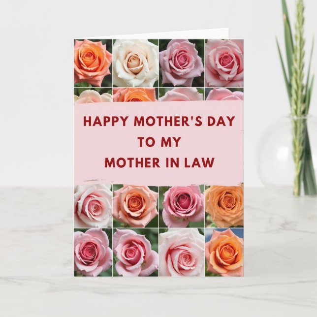 Rose Blossom Mother In Law Card (Front)