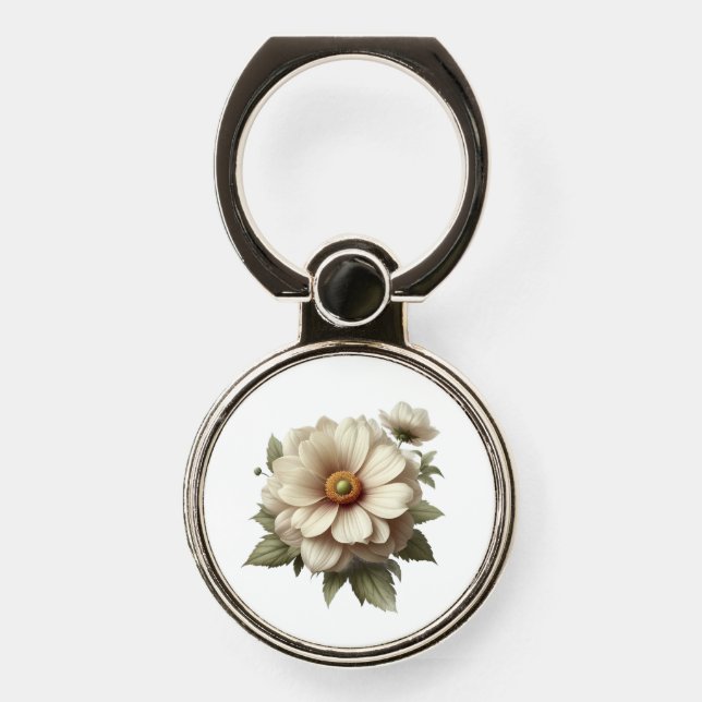Rose Blossom Phone Ring Holder – Stylish Floral Ac (Front)