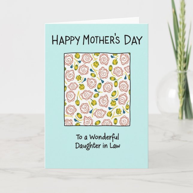 Rose Blossoms Mothers Day Card (Front)