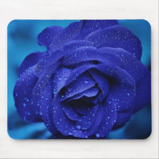 Rose Blue Mouse Pad