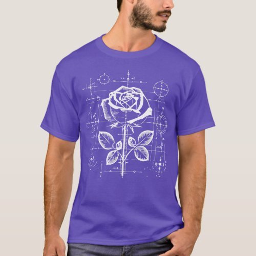 rose blueprint tattoo T_Shirt