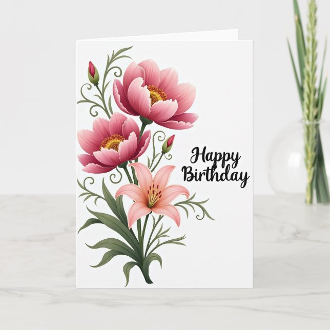 Rose Blush Birthday Card (Front)