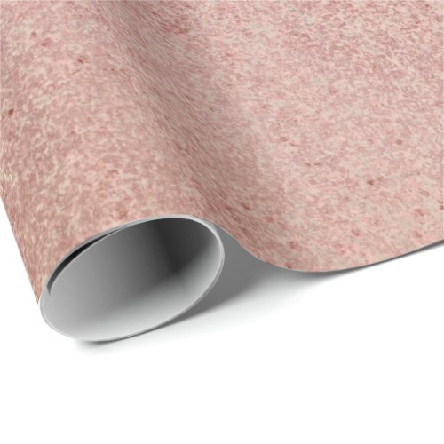 Rose Blush Foxier Skin Gold Beauty Copper Glitter Wrapping Paper