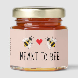 Rose Blush Meant to Bee Couple Favor Honey Jar Favors