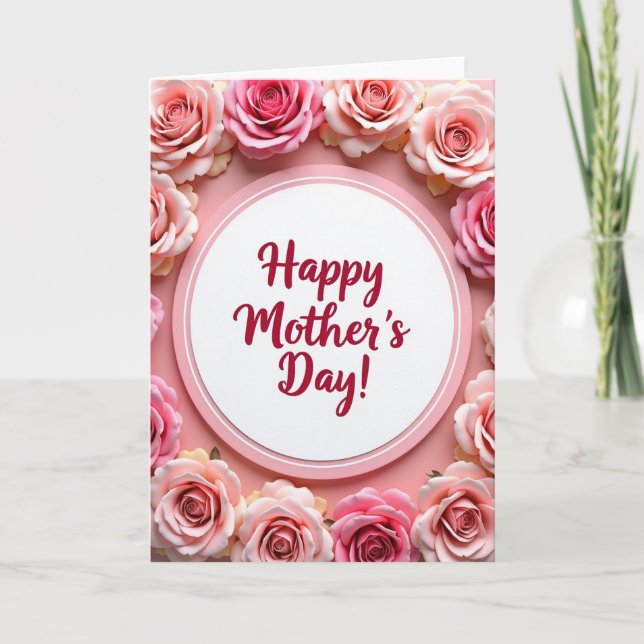 Rose Blush Mothers Day Art Card (Front)