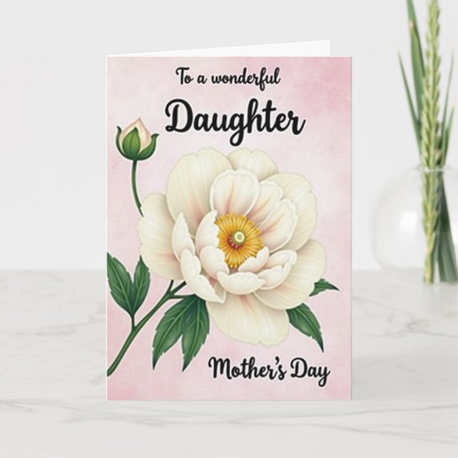 Rose Blush Mothers Day Note Card (Front)