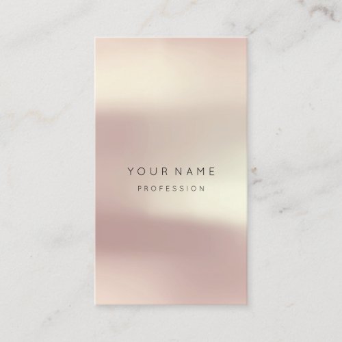 Rose Blush Pearly Abstract Minimal Silk Vertical2 Business Card