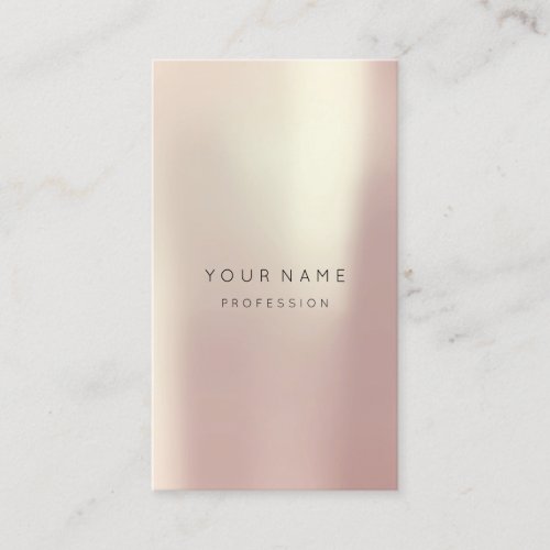 Rose Blush Pearly Abstract Minimal Silk Vertical Business Card