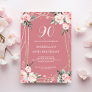 Rose | Blush Pink Floral 90th Birthday Invitation