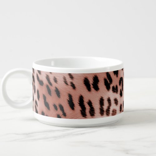 Rose Blush Pink Leopard Bowl