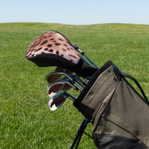 Rose Blush Pink Leopard Golf Head Cover