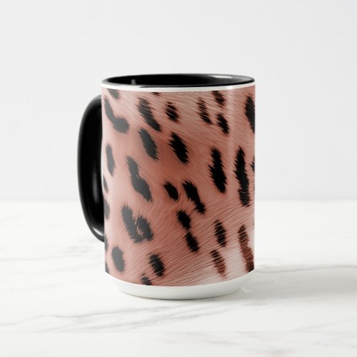 Rose Blush Pink Leopard Mug