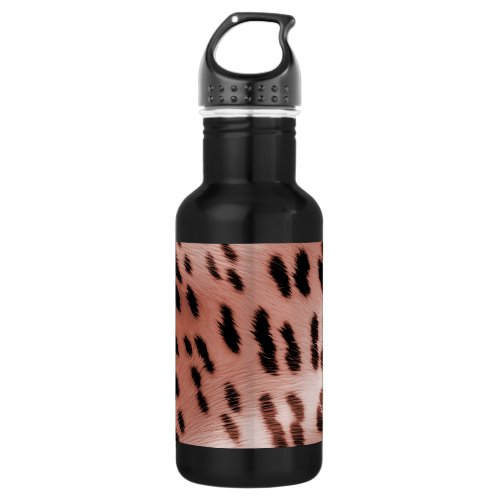 Rose Blush Pink Leopard Stainless Steel Water Bottle