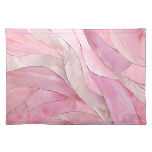 Rose Blush Pink - Mosaic Waves Cloth Placemat