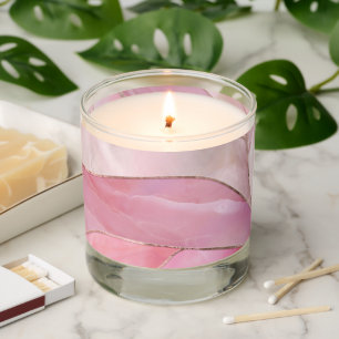Rose Blush Pink - Mosaic Waves Scented Candle