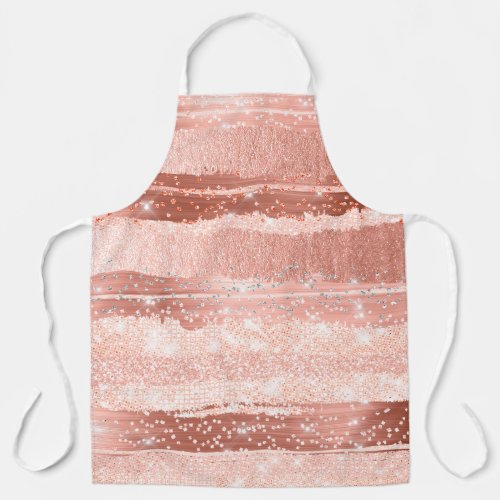 Rose Blush Powder  Smoky  Strokes Modern Confetti Apron