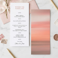 Rose Blush Wedding Itinerary Timeline