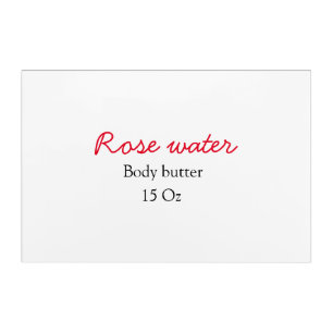 Rose body butter add your text name custom weight acrylic print