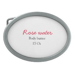 Rose body butter add your text name custom weight belt buckle