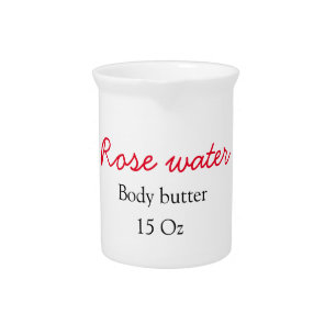 Rose body butter add your text name custom weight beverage pitcher