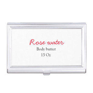 Rose body butter add your text name custom weight business card case