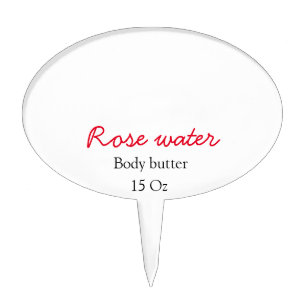 Rose body butter add your text name custom weight cake topper