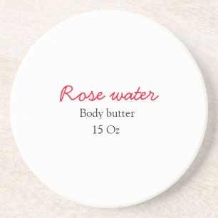 Rose body butter add your text name custom weight  coaster