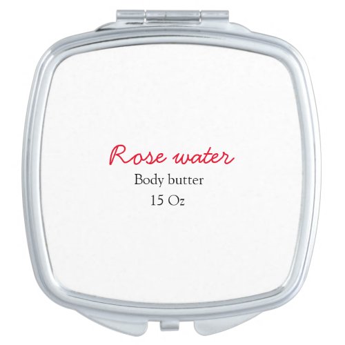 Rose body butter add your text name custom weight  compact mirror