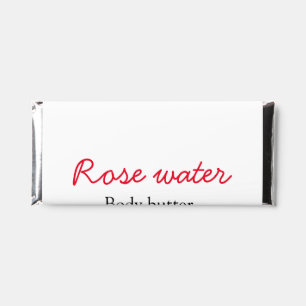 Rose body butter add your text name custom weight hershey bar favors