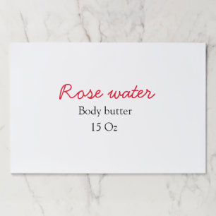 Rose body butter add your text name custom weight paper pad