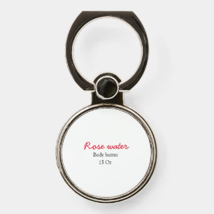 Rose body butter add your text name custom weight phone ring stand