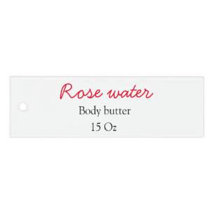Rose body butter add your text name custom weight ruler