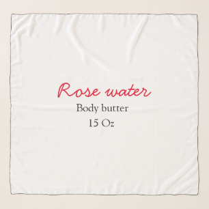 Rose body butter add your text name custom weight scarf