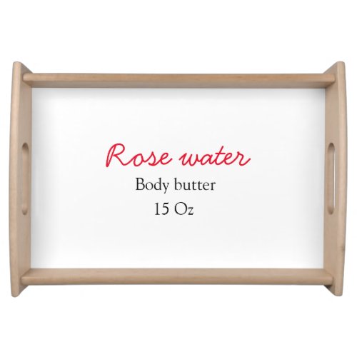 Rose body butter add your text name custom weight  serving tray