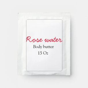 Rose body butter add your text name custom weight tea bag drink mix