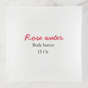 Rose body butter add your text name custom weight trinket tray