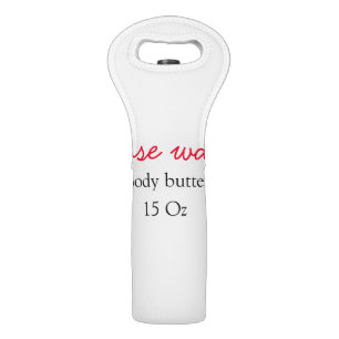 Rose body butter add your text name custom weight wine bag