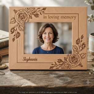 Rose Botanical Memorial Daughter Tribute Engraved Frames