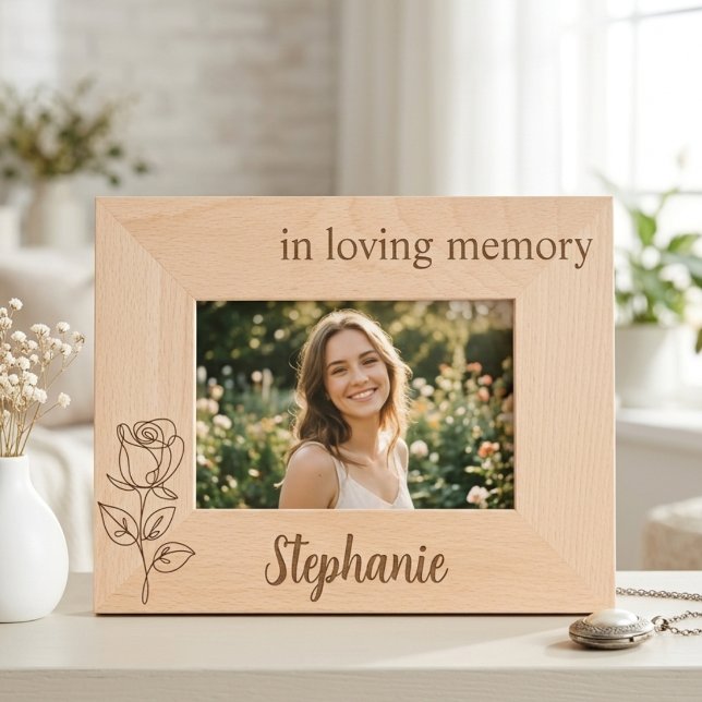 Rose Botanical Memorial Mother Tribute Frame (Rose botanical memorial tribute frame)
