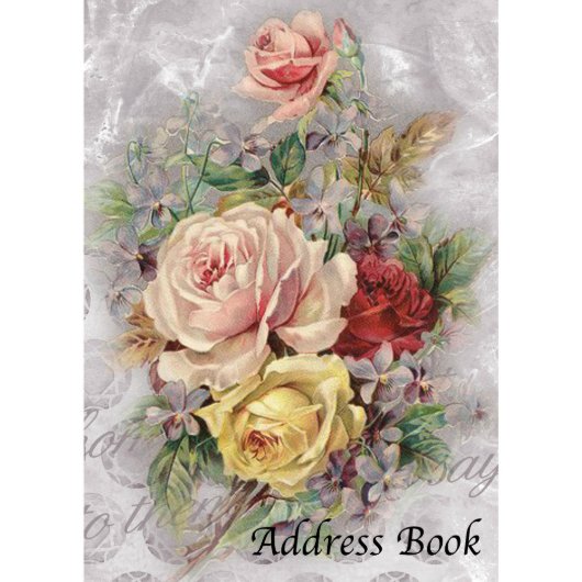 Rose Bouquet 5X7 Telephone And Address Book (Front)