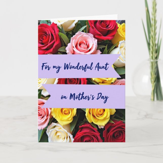 Rose Bouquet Affection Card (Front)