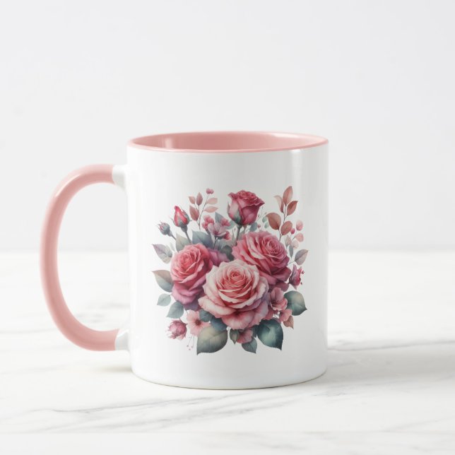Rose Bouquet Floral Design-62101 Mug (Left)