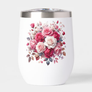 Rose Bouquet Floral Design-62104 Thermal Wine Tumbler