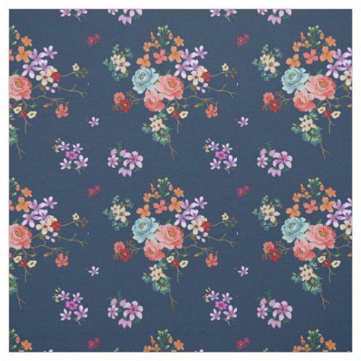 Rose Bouquet Floral Pattern Fabric